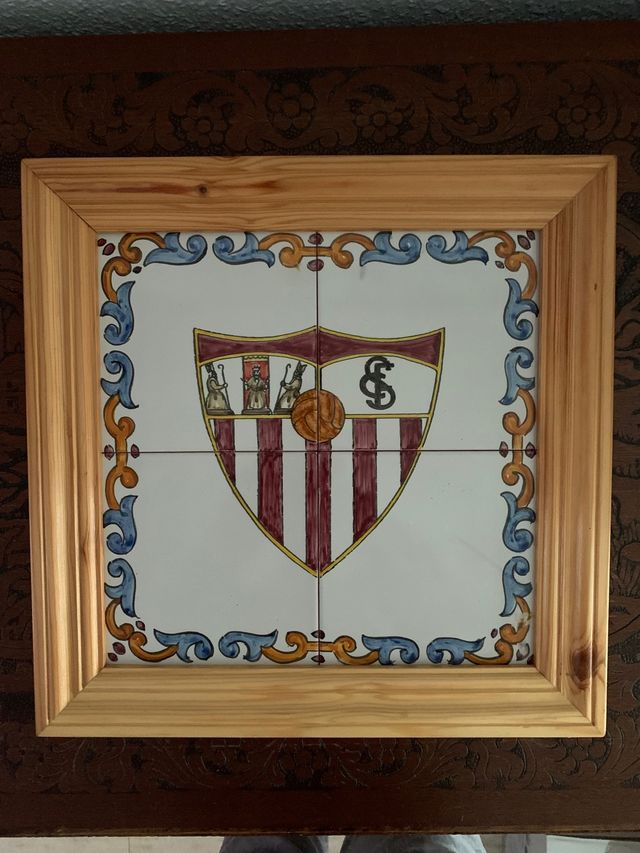 Sevilla fc Cuadro Azulejo Pintado Sevilla F.C.