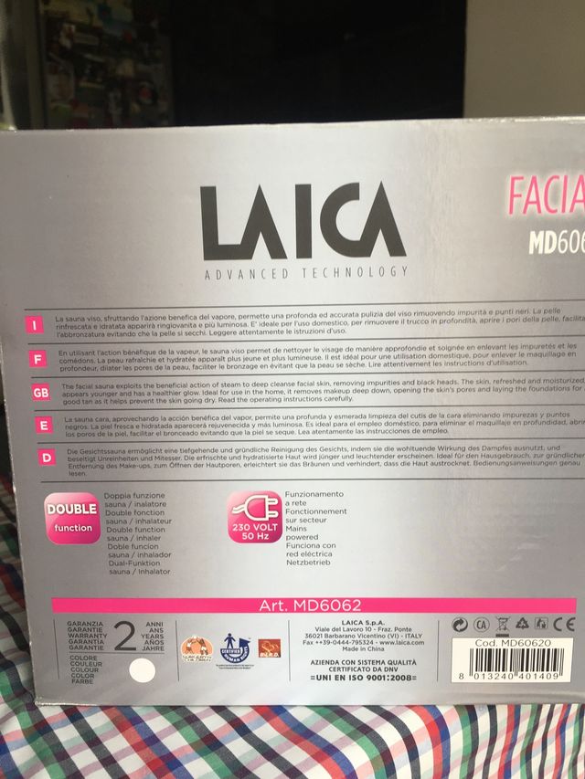 Sauna Facial Laica MD6062