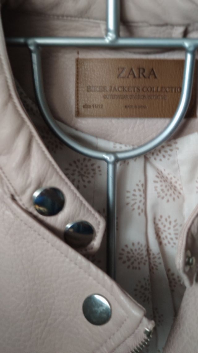 Cazadora tipo  biker rosa palo.