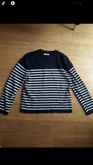 Jersey de rayas blanco y negro Zara de segunda mano por 3,5 EUR en Valencia  en WALLAPOP