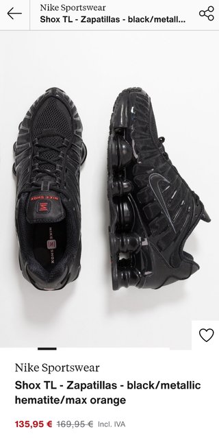 Nike shox TL negras de segunda mano por 60 EUR en Fuenlabrada en WALLAPOP