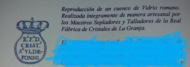 reproducción cuenco de cristal romano