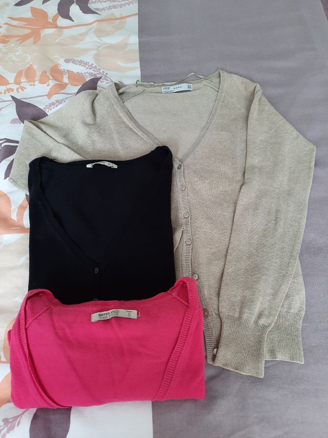 Rebecas básicas negra, beige o fucsia