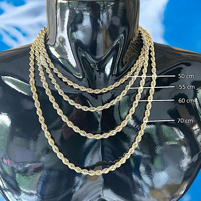 Collar Cordón Salomónico 5.00 mm Oro 18 Kilates