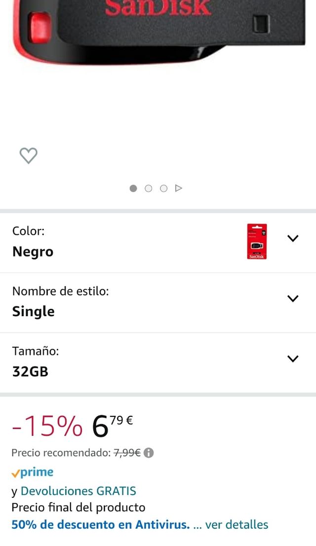 SanDisk Cruzer Blade - Memoria USB de 2.0 de 32 GB
