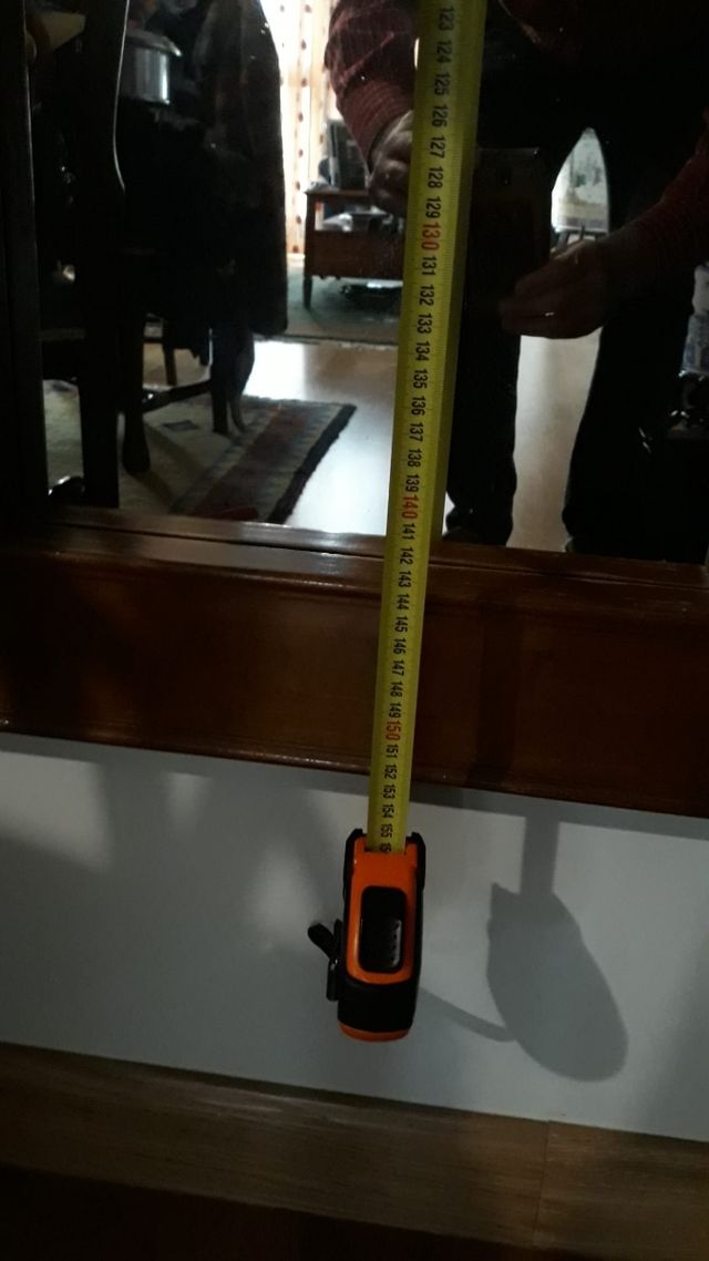 espejo alargado madera caoba OCASION