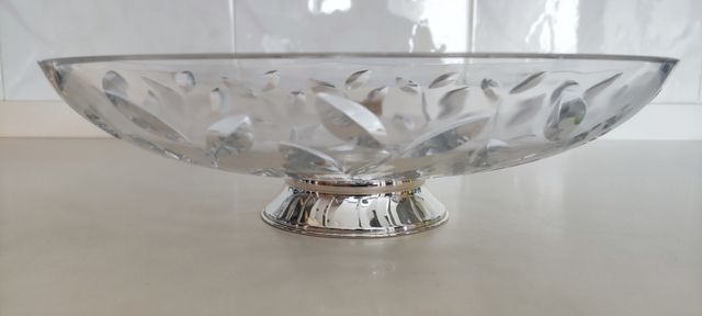 Centro de cristal y plata. Plata 925m
