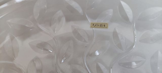 Centro de cristal y plata. Plata 925m