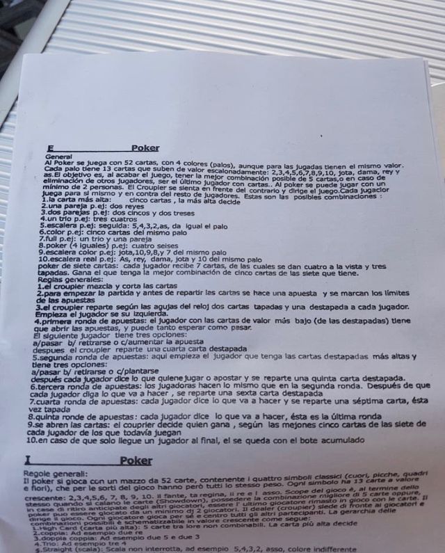 Juego de póker a ESTRENAR!! NUEVO