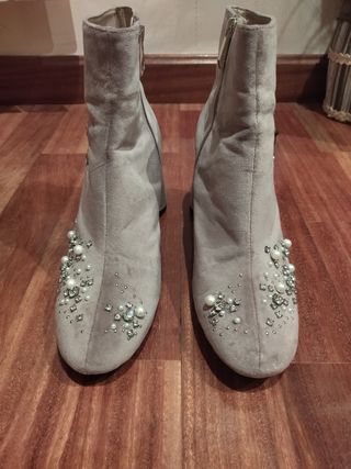 Botines Zara perlas de segunda mano en WALLAPOP