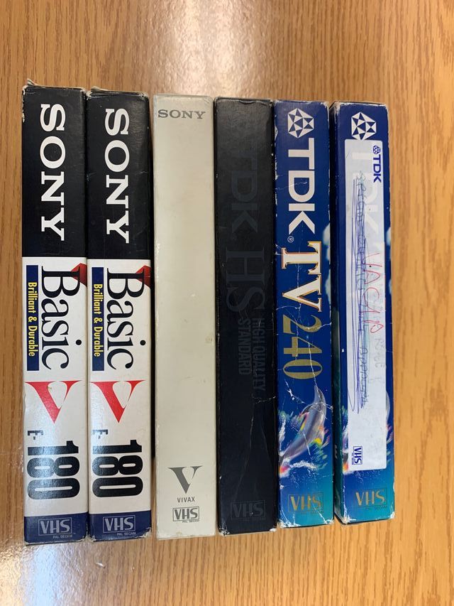 6 Cintas videos de VHS para grabar