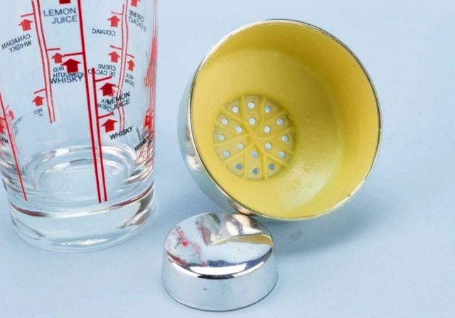 Cocktail shaker americano in vetro Midcentury