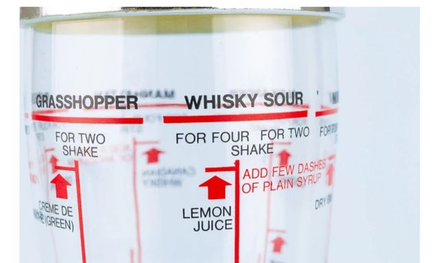 Cocktail shaker americano in vetro Midcentury