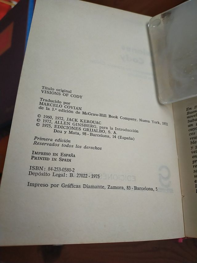 Visiones de Cody Jack Kerouac 1a edición