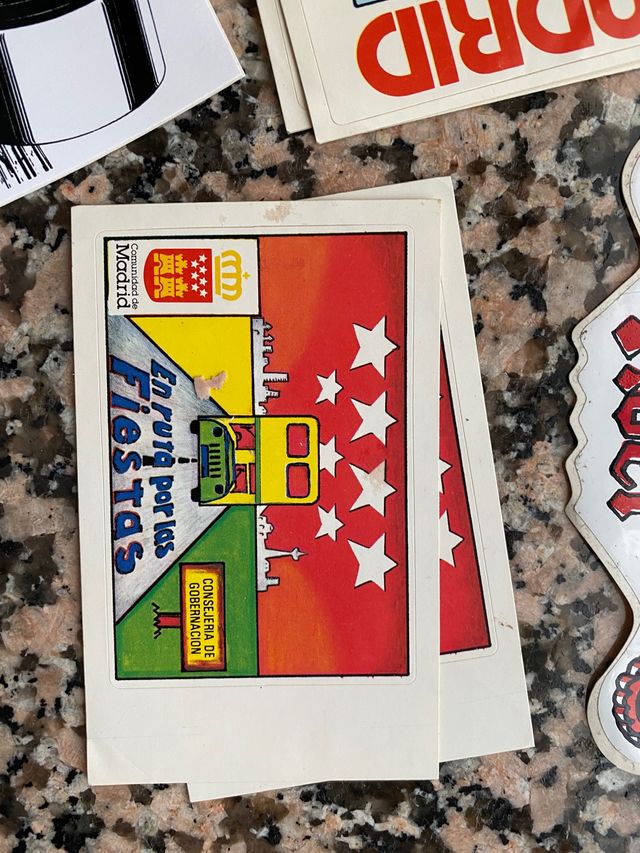 Lote de varias pegatinas antiguas 