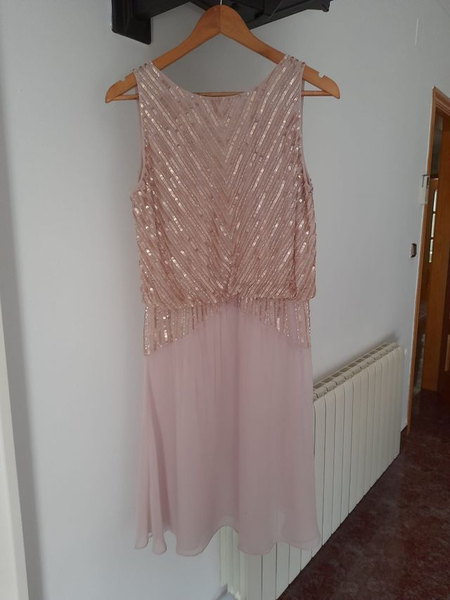 Vestido Tintoretto Lentejuelas Tirantes Talla 40