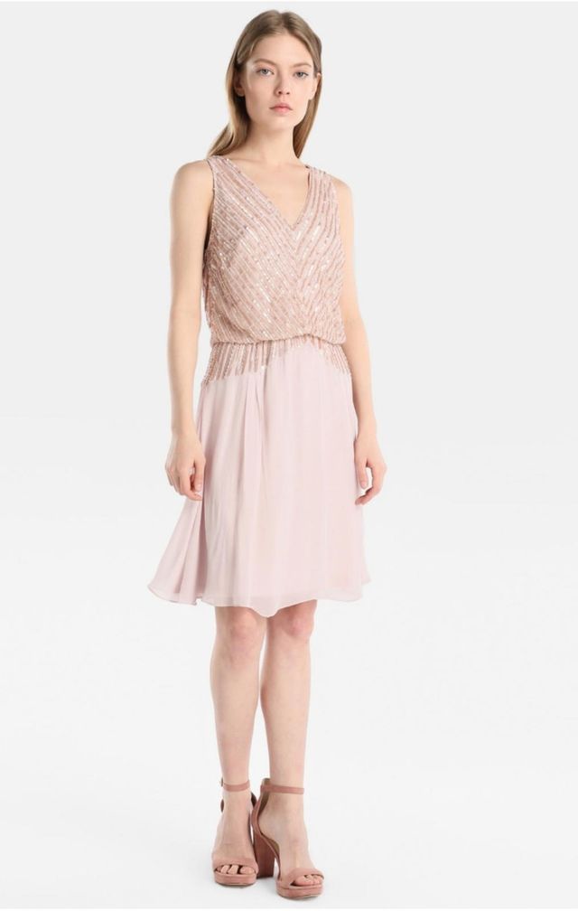 Vestido Tintoretto Lentejuelas Tirantes Talla 40