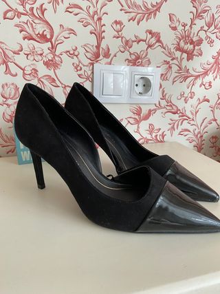 ZAPATO TACÓN SALÓN PIEL - Beige | ZARA España