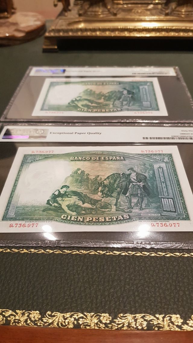 Pareja 100 pesetas 1931. 65/65 PMG.