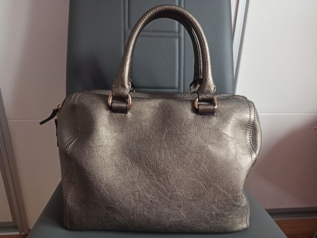 Bolso de vestir plateado