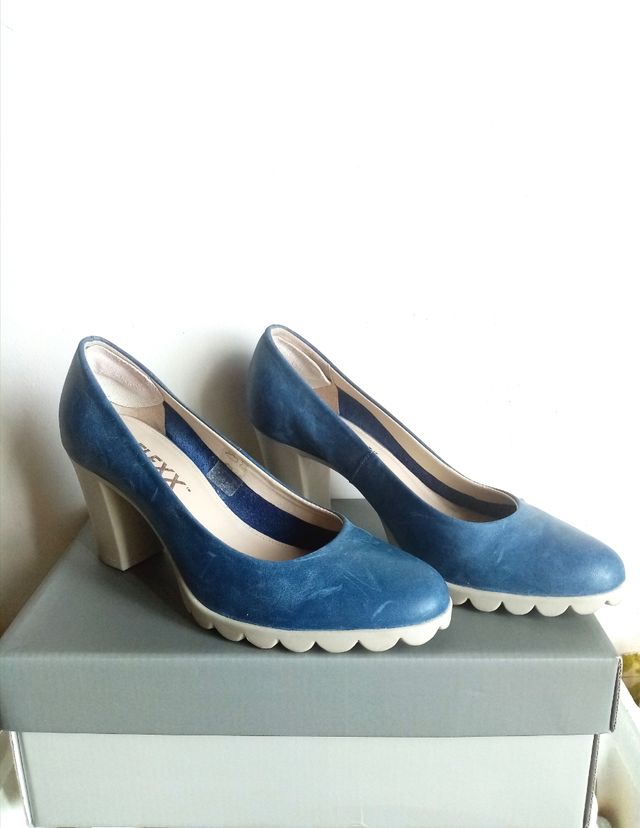 Scarpe con tacco, donna, blu, 38,perfette!Zapatos