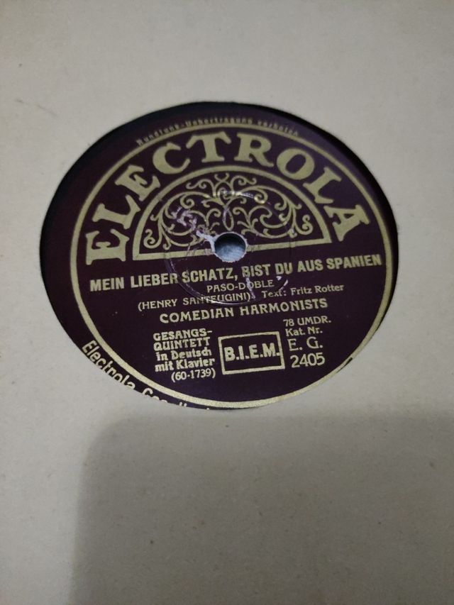 Discos Pizarra 78rpm COMEDIAN HARMONISTS y Otros