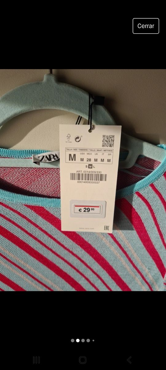 Vestido ZARA con etiquetas