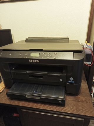 Impresora sublimación A3 Epson WF-7210 con CISS de segunda mano por 90 EUR  en Alcoy en WALLAPOP