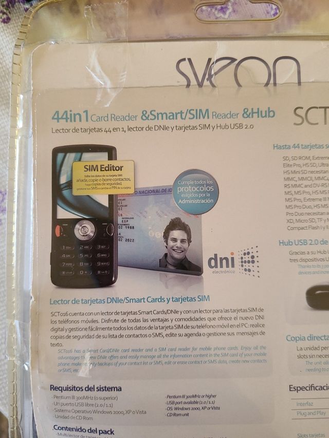 lector de tarjeta,dni y sim