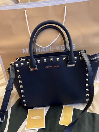Bolso Michael Kors azul marino Selma de segunda mano por 130 EUR en Madrid  en WALLAPOP