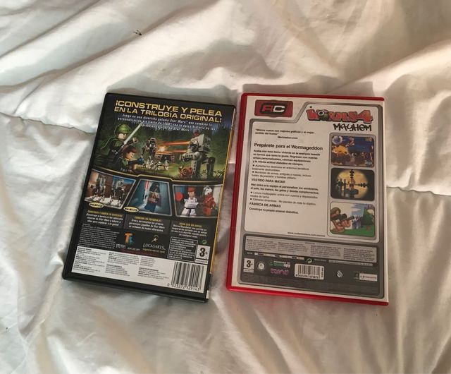 Juegos pc lego Star Wars 2 y worms mayhem 