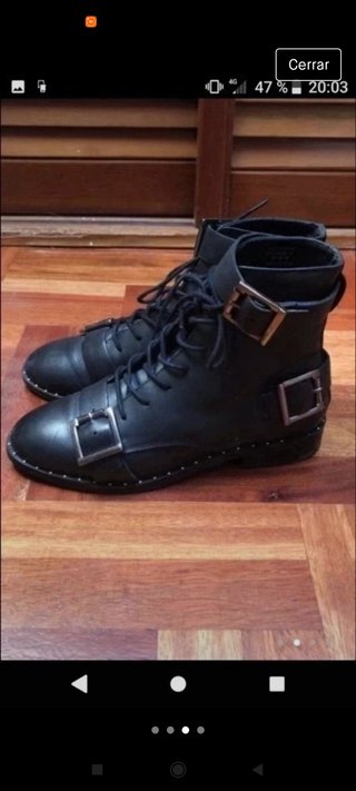 Botas militares piel y tachuelas de segunda mano por 9,5 EUR en Santiago de  Compostela en WALLAPOP