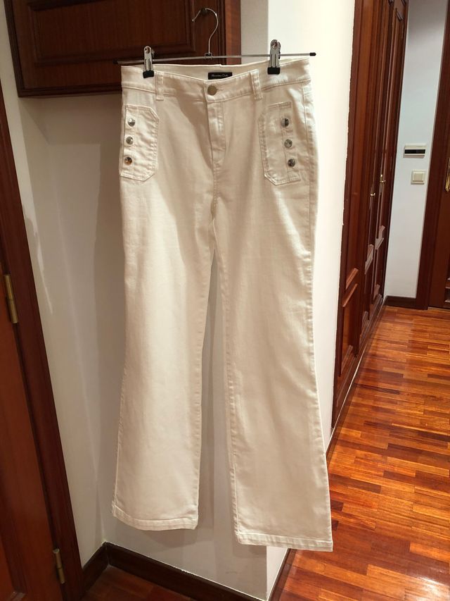 Pantalón blanco.Nuevo Massimo Dutti talla 38