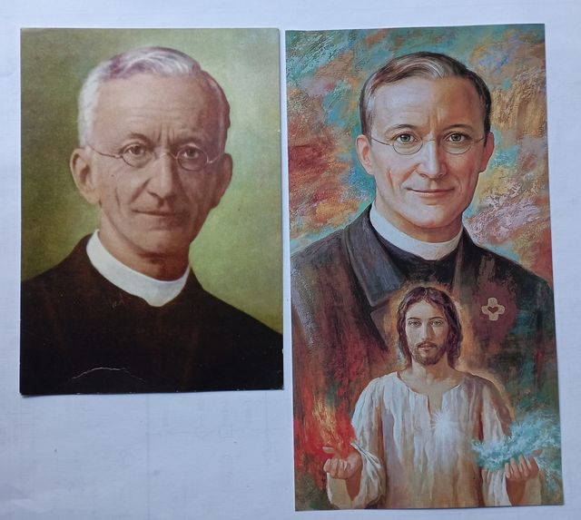 Lote Antigua Postal y Panfleto Padre León Dehon