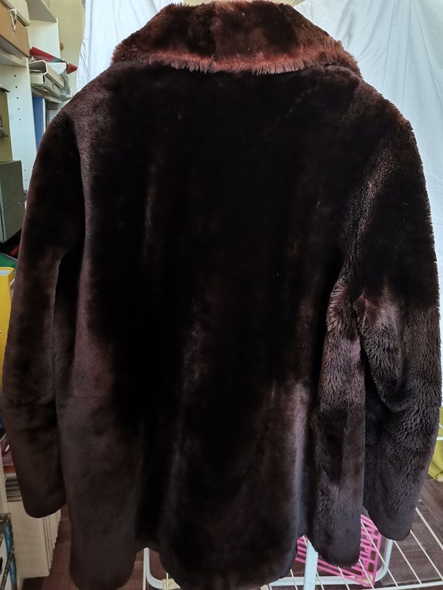 CHAQUETON MUTON MARRON OSCURO VINTAGE