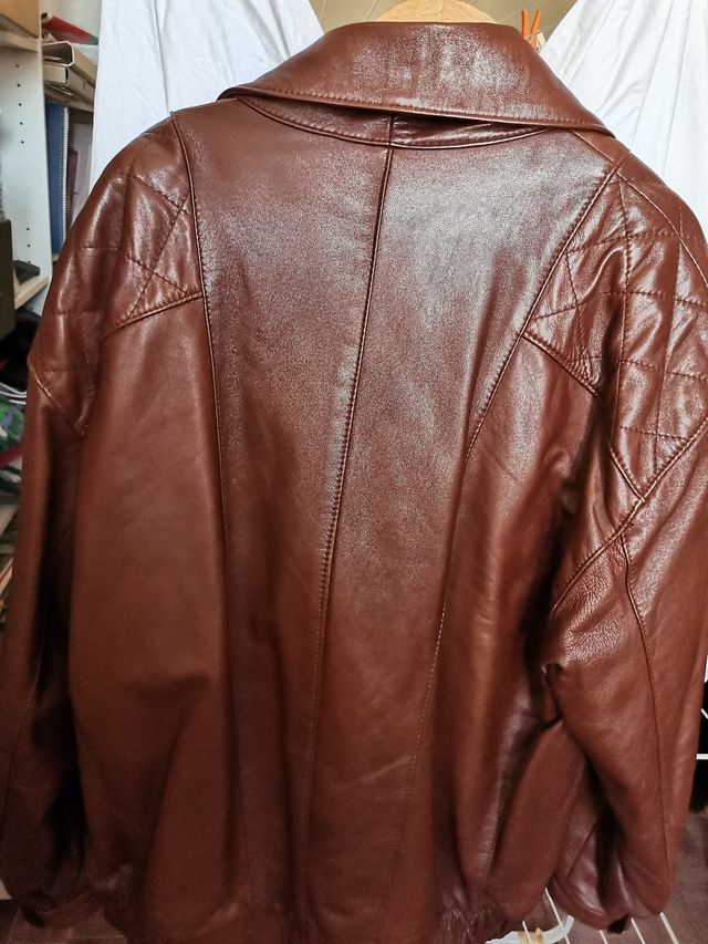 CAZADORA PIEL OVINO AUTÉNTICA MARRÓN