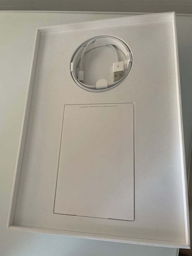 Capa vazia para iPad com cabo de carregamento