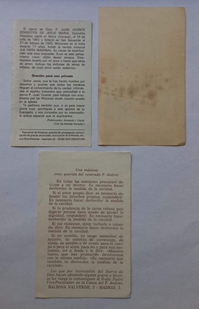 Lote Antiguas Estampas Religiosas Diferentes