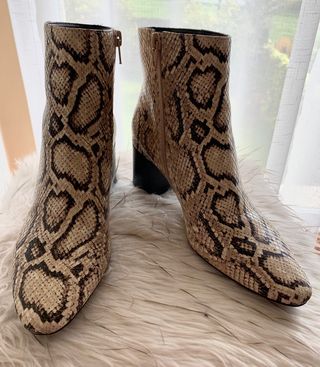 Botines Mango serpiente de segunda mano en WALLAPOP