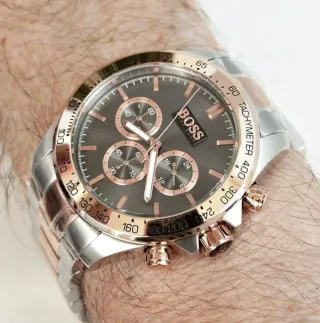 Reloj De Vestir Formal Hugo Boss Ikon Dorado/Rosa