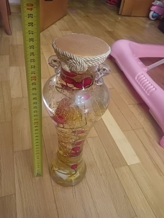 Jarrón de cristal de adorno