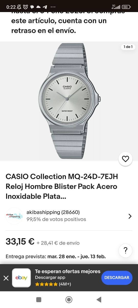 reloj casio nuevo