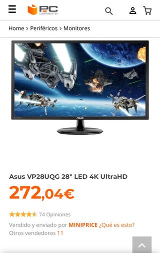Monitor Gaming Asus 28\