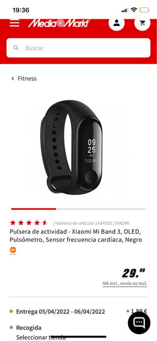 Pulsera de actividad - Xiaomi Mi Band 3 de segunda mano por 20 EUR en  Santiago de Compostela en WALLAPOP