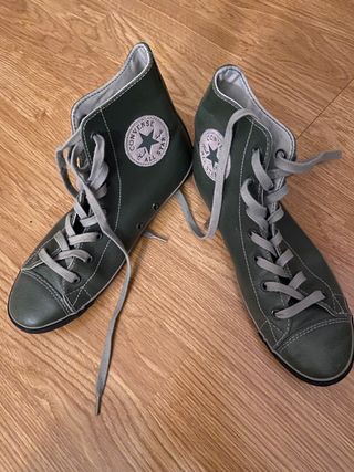 Converse All Star piel gris 37 de segunda mano por 50 EUR en Madrid en  WALLAPOP