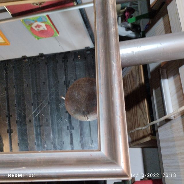 Espejo con marcó blanco Plata