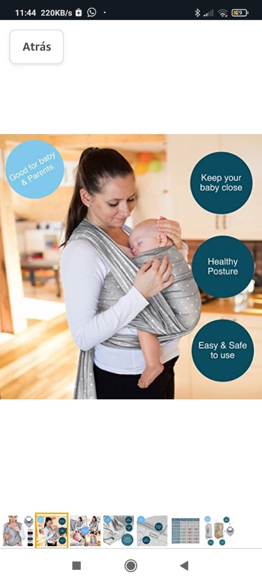 Fular de porteo, portabebe Makimaja