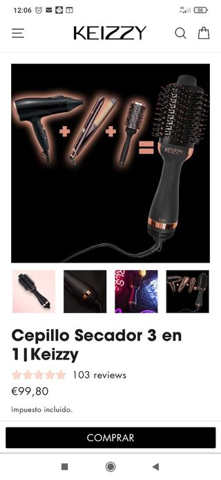 Secador de pelo Keizzy de segunda mano por 45 EUR en Zaldibar en WALLAPOP