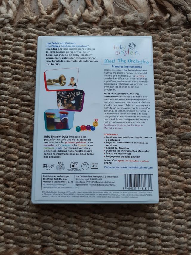 DVD niños Baby Einstain primeros instrumentos