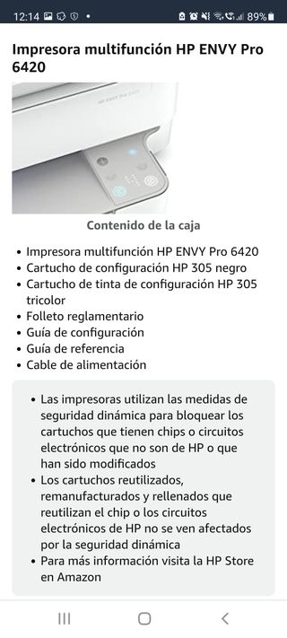 Impresora,escaner,fax, copiadora HP ENVY PRO 6420 de segunda mano por 100  EUR en Almería en WALLAPOP